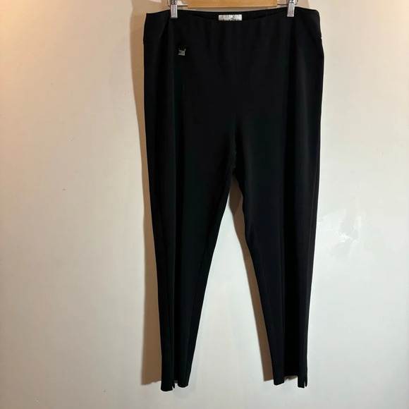 JOSEPH RIBKOFF Sz 16 Elastic Waist Pull On Jersey Knit Tapered Leg Trousers - Picture 2 of 8